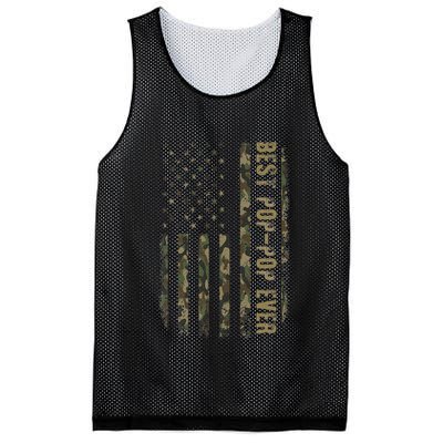 Best Pop Pop Ever Camouflage American Flag FatherS Day Mesh Reversible Basketball Jersey Tank