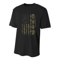 Best Pop Pop Ever Camouflage American Flag FatherS Day Youth Performance Sprint T-Shirt