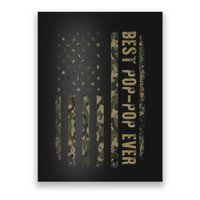 Best Pop Pop Ever Camouflage American Flag FatherS Day Poster