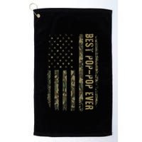 Best Pop Pop Ever Camouflage American Flag FatherS Day Golf Towel