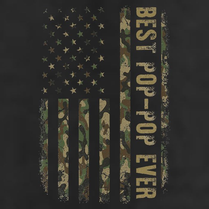 Best Pop Pop Ever Camouflage American Flag FatherS Day Golf Towel