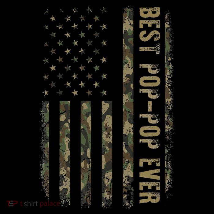 Best Pop Pop Ever Camouflage American Flag FatherS Day Wool Snapback Cap