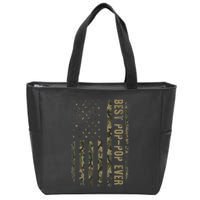 Best Pop Pop Ever Camouflage American Flag FatherS Day Zip Tote Bag