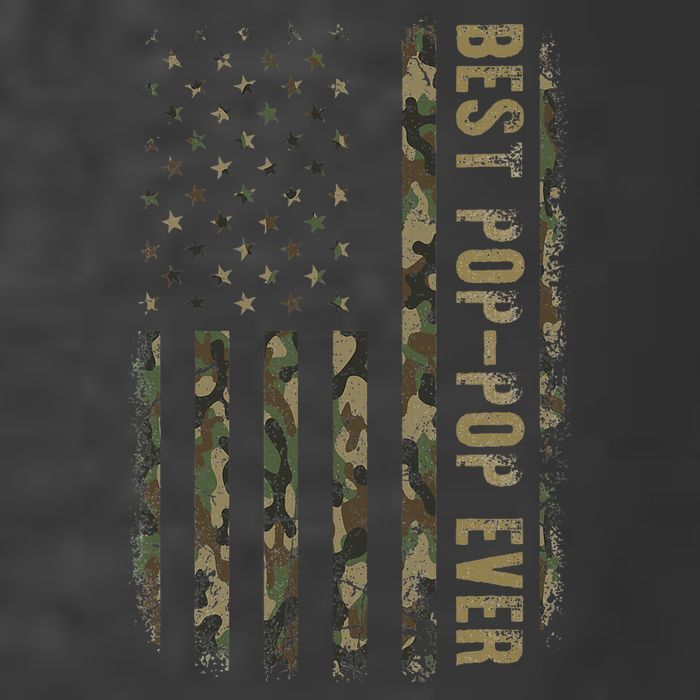 Best Pop Pop Ever Camouflage American Flag FatherS Day T-Shirt