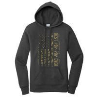 Best Pop Pop Ever Camouflage American Flag FatherS Day Women's Pullover Hoodie