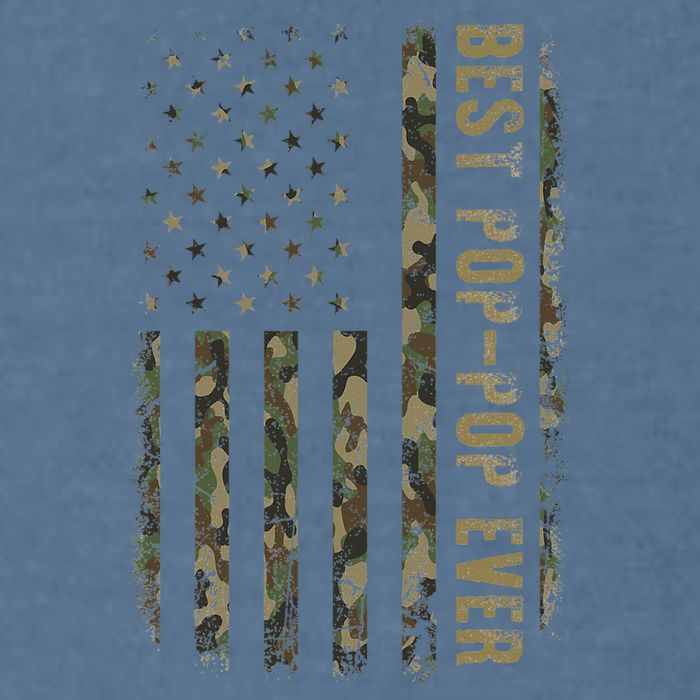 Best Pop Pop Ever Camouflage American Flag FatherS Day Garment-Dyed Sweatshirt