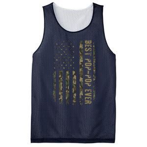 Best Pop Pop Ever Camouflage American Flag FatherS Day Mesh Reversible Basketball Jersey Tank