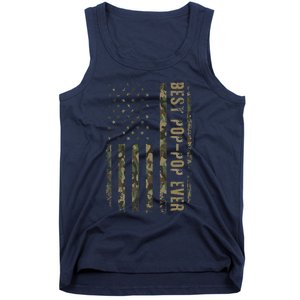 Best Pop Pop Ever Camouflage American Flag FatherS Day Tank Top