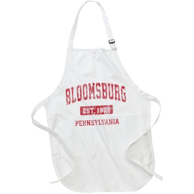 Bloomsburg Pennsylvania PA Vintage Sports Design Red Design Apron