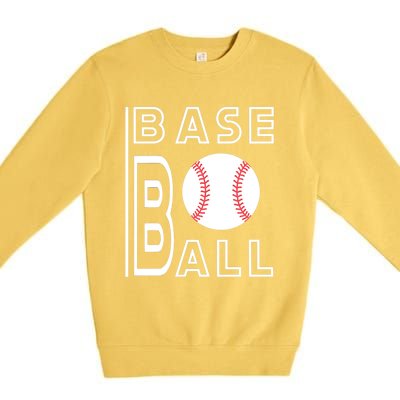 Baseball Player Practice Game Gift Idea Sports Fan Funny Gift Premium Crewneck Sweatshirt