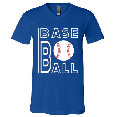 Baseball Player Practice Game Gift Idea Sports Fan Funny Gift V-Neck T-Shirt