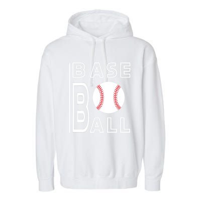 Baseball Player Practice Game Gift Idea Sports Fan Funny Gift Garment-Dyed Fleece Hoodie