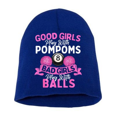 Balls Pool Player Lover Good Girl Play With Billiards Gift Ideas Short Acrylic Beanie