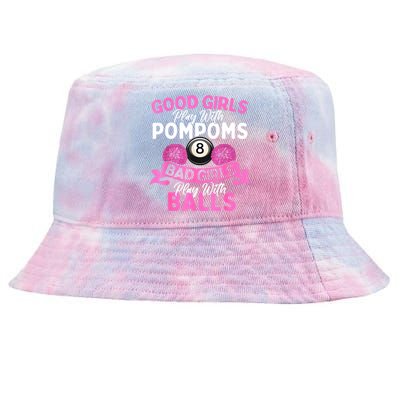 Balls Pool Player Lover Good Girl Play With Billiards Gift Ideas Tie-Dyed Bucket Hat