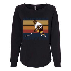 Best Pucking Peepaw Ever Funny Hockey Grandpa Saying Cute Gift Womens California Wash Sweatshirt