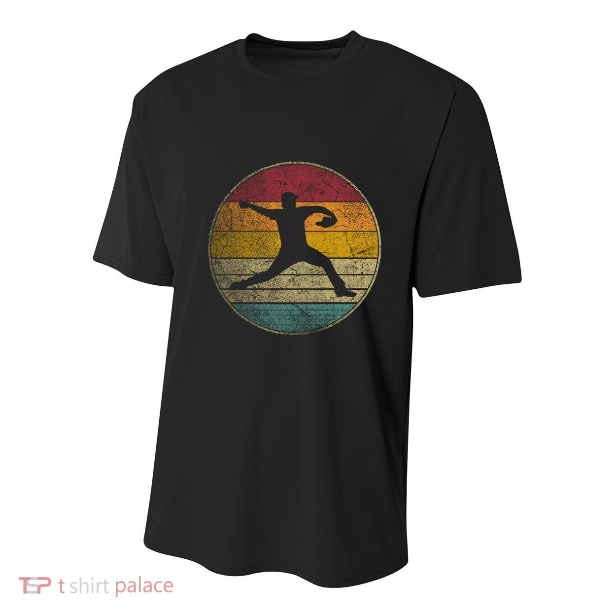 Baseball Pitcher Pitching Ball Glove Retro 70s 80s 90s Gift Youth Performance Sprint T-Shirt