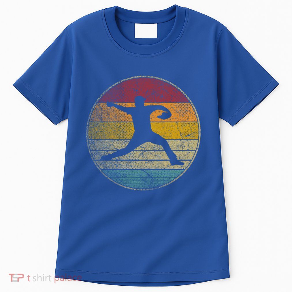 Baseball Pitcher Pitching Ball Glove Retro 70s 80s 90s Gift Tall T-Shirt