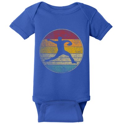 Baseball Pitcher Pitching Ball Glove Retro 70s 80s 90s Gift Baby Bodysuit