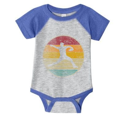 Baseball Pitcher Pitching Ball Glove Retro 70s 80s 90s Gift Infant Baby Jersey Bodysuit