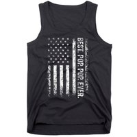 Best Pop pop Ever Vintage American Flag Fathers Day Gift Dad Tank Top