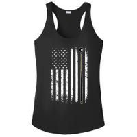 Billiards Pool Player Table Usa Us Vintage American Flag Ladies PosiCharge Competitor Racerback Tank