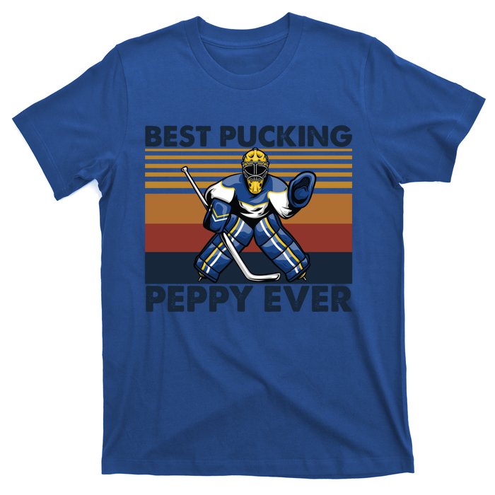 Best Pucking Peppy Ever Funny Hockey Grandpa Saying Cool Gift T-Shirt