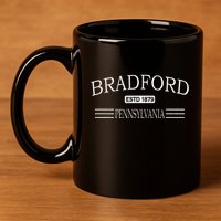 Bradford Pennsylvania Pa 11oz C Handle Ceramic Mug