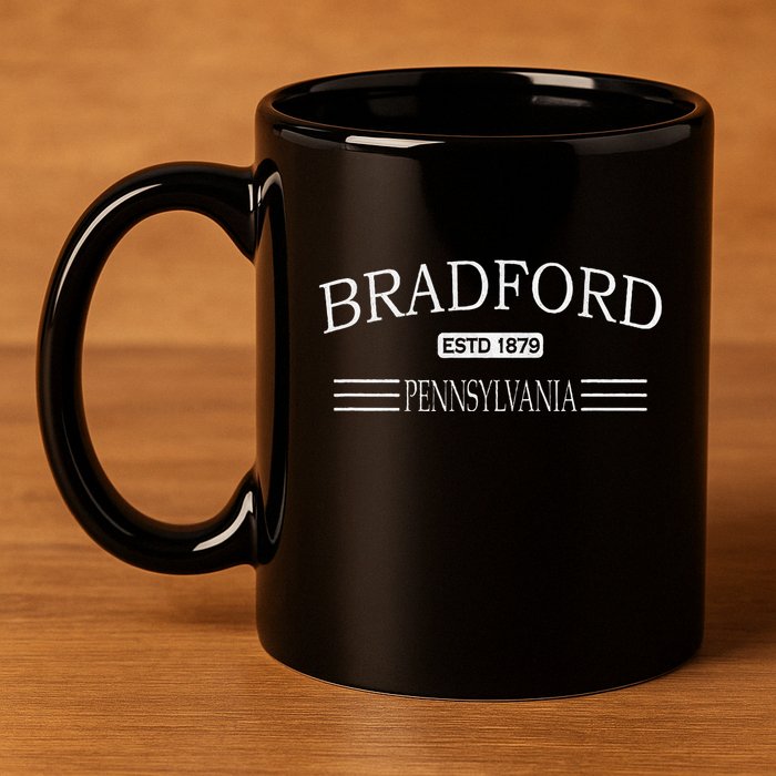 Bradford Pennsylvania Pa 11oz C Handle Ceramic Mug