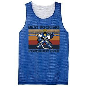 Best Pucking Popdaddy Ever Funny Hockey Grandpa Saying Cool Gift Mesh Reversible Basketball Jersey Tank