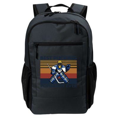 Best Pucking Popdaddy Ever Funny Hockey Grandpa Saying Cool Gift Daily Commute Backpack