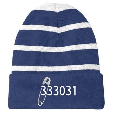 Bits Pilani Pin 333031 Striped Beanie with Solid Band