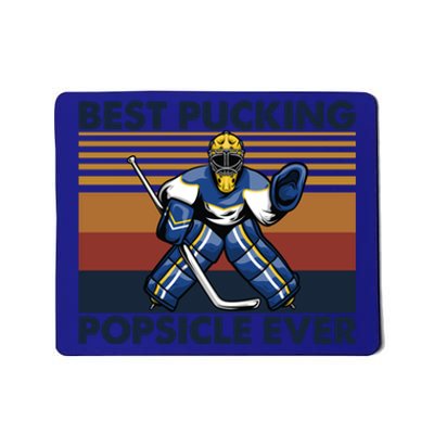 Best Pucking Popsicle Ever Funny Hockey Dad Saying Gift Mousepad