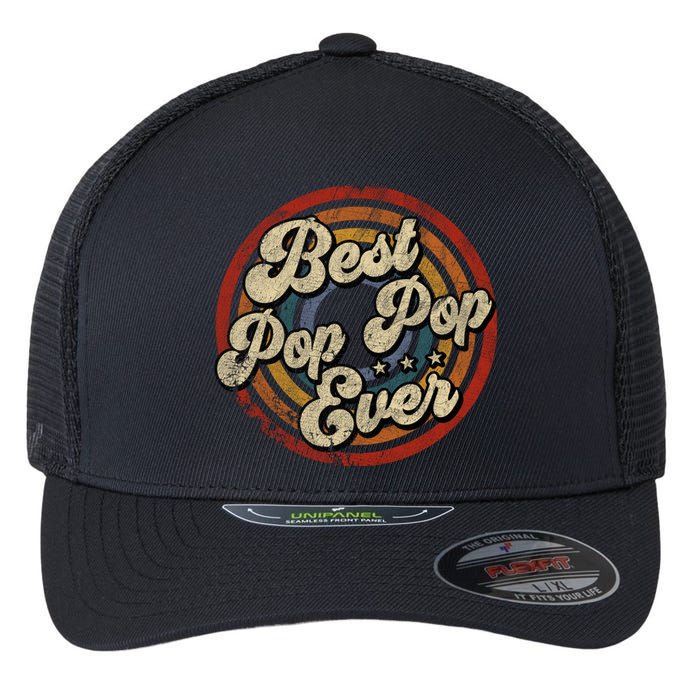 Best Pop Pop Ever Vintage Retro Style Flexfit Unipanel Trucker Cap