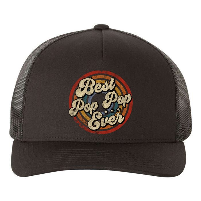 Best Pop Pop Ever Vintage Retro Style Yupoong Adult 5-Panel Trucker Hat