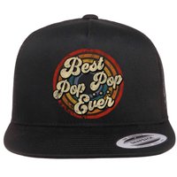 Best Pop Pop Ever Vintage Retro Style Flat Bill Trucker Hat