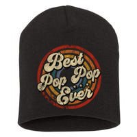 Best Pop Pop Ever Vintage Retro Style Short Acrylic Beanie