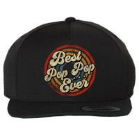 Best Pop Pop Ever Vintage Retro Style Wool Snapback Cap