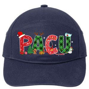 Buffalo Plaid Pacu Nurse Christmas Tree Santa Xmas Pajama Gift 7-Panel Snapback Hat