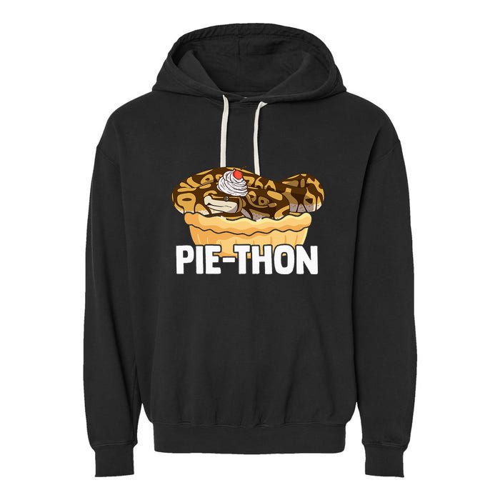 Ball Python Pie Thon Snake Pet Owner Animal Ball Python Garment-Dyed Fleece Hoodie