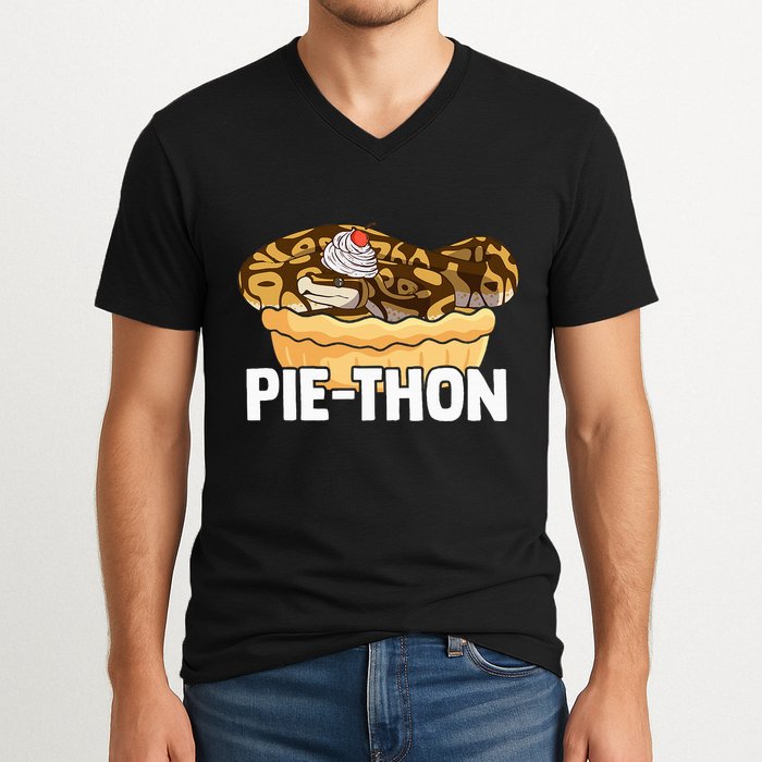 Ball Python Pie Thon Snake Pet Owner Animal Ball Python V-Neck T-Shirt