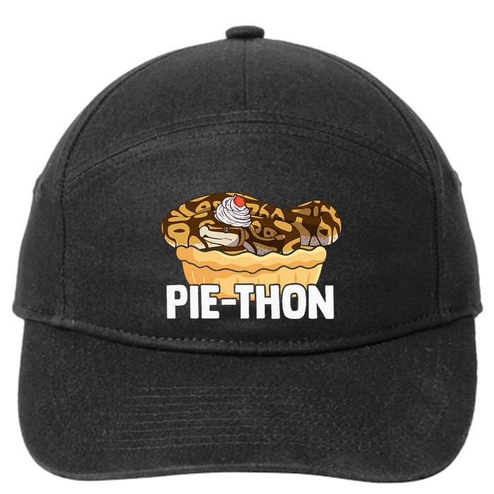 Ball Python Pie Thon Snake Pet Owner Animal Ball Python 7-Panel Snapback Hat