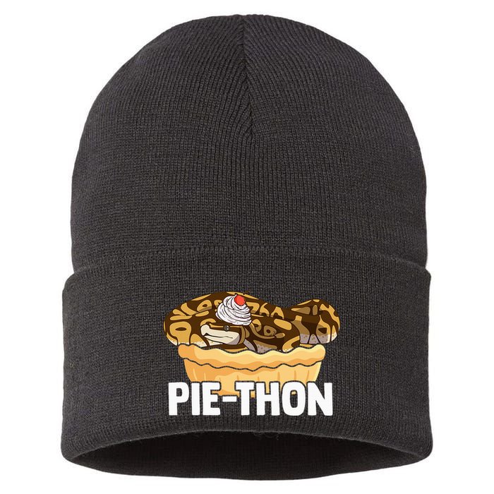 Ball Python Pie Thon Snake Pet Owner Animal Ball Python Sustainable Knit Beanie