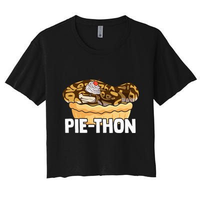 Ball Python Pie Thon Snake Pet Owner Animal Ball Python Women's Crop Top Tee