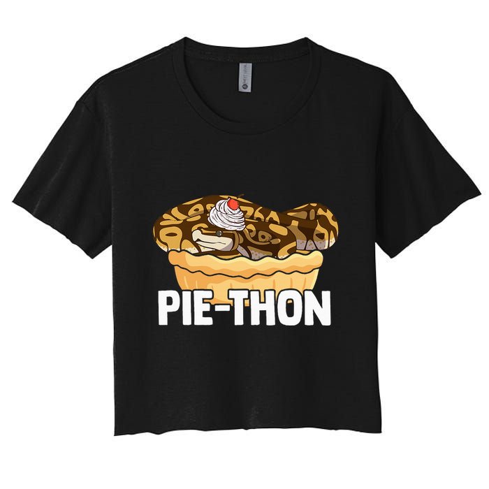 Ball Python Pie Thon Snake Pet Owner Animal Ball Python Women's Crop Top Tee