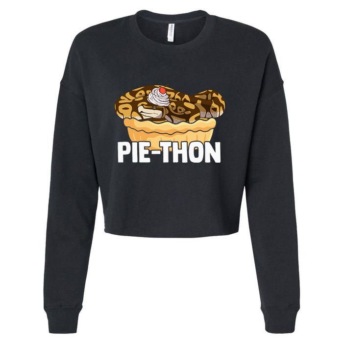 Ball Python Pie Thon Snake Pet Owner Animal Ball Python Cropped Pullover Crew