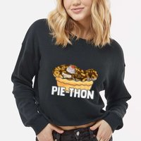 Ball Python Pie Thon Snake Pet Owner Animal Ball Python Cropped Pullover Crew