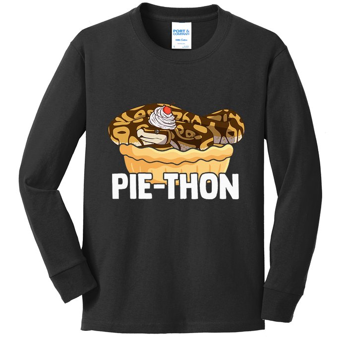 Ball Python Pie Thon Snake Pet Owner Animal Ball Python Kids Long Sleeve Shirt