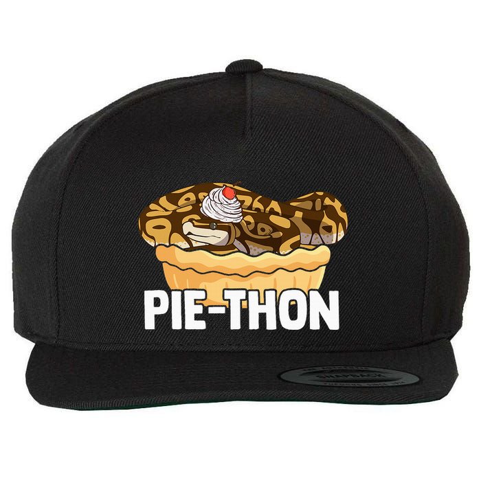 Ball Python Pie Thon Snake Pet Owner Animal Ball Python Wool Snapback Cap