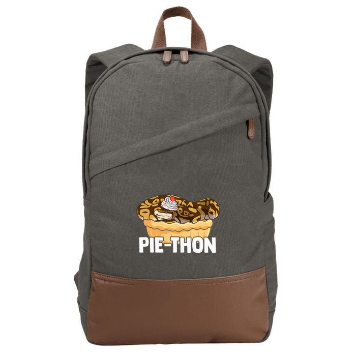 Ball Python Pie Thon Snake Pet Owner Animal Ball Python Cotton Canvas Backpack