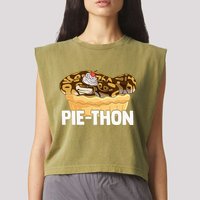 Ball Python Pie Thon Snake Pet Owner Animal Ball Python Garment-Dyed Women's Muscle Tee